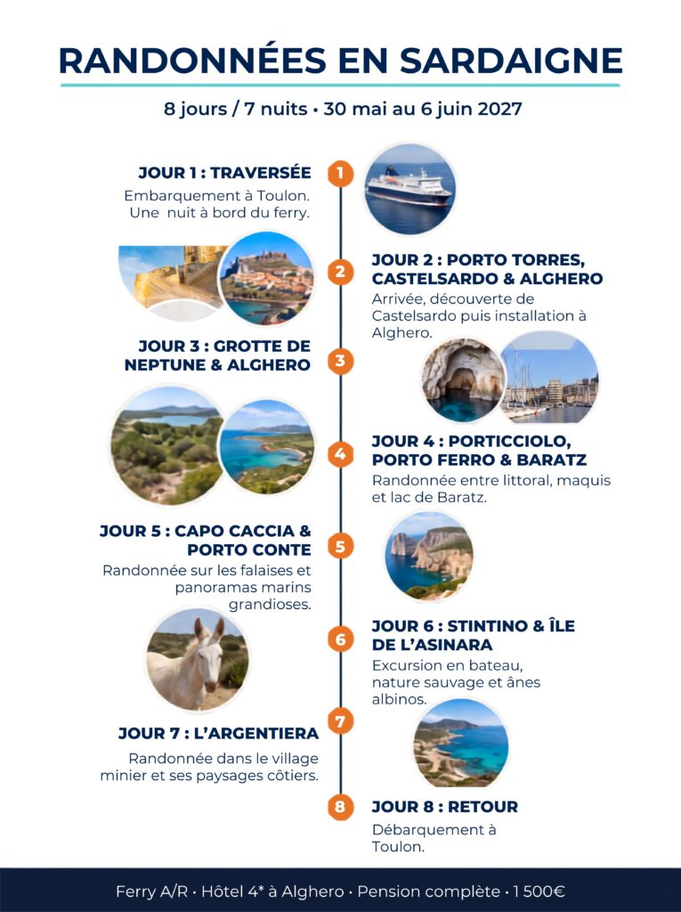 Séjours en Sardaigne du 30 mai au 6 juin 2027
CDRP83